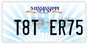 T8TER75  license plate in MS