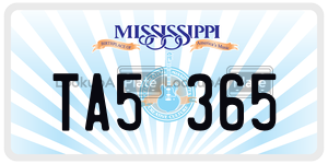 TA5365  license plate in MS