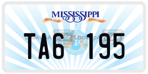TA6195  license plate in MS
