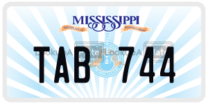 TAB744  license plate in MS