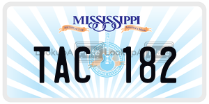 TAC182  license plate in MS