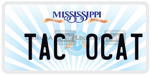 TACOCAT  license plate in MS