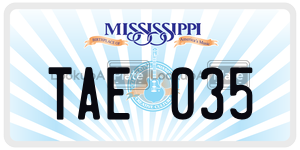 TAE035  license plate in MS