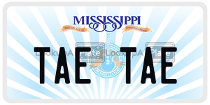 TAETAE  license plate in MS
