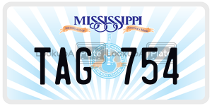 TAG754  license plate in MS
