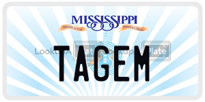 TAGEM  license plate in MS