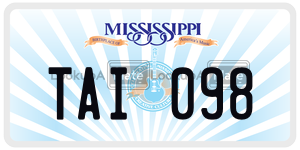 TAI098  license plate in MS