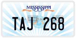 TAJ268  license plate in MS