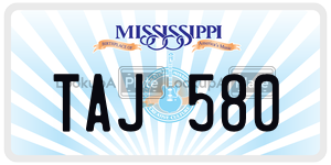 TAJ580  license plate in MS