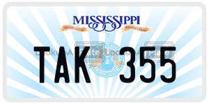 TAK355  license plate in MS