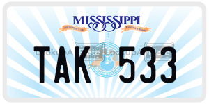 TAK533  license plate in MS