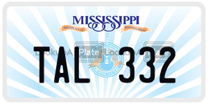 TAL332  license plate in MS