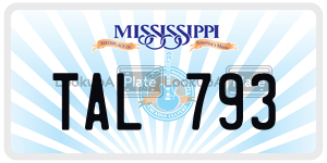 TAL793  license plate in MS