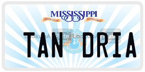 TANDRIA  license plate in MS