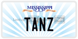 TANZ  license plate in MS