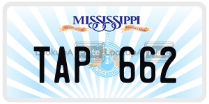 TAP662  license plate in MS