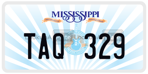 TAQ329  license plate in MS