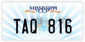 TAQ816  license plate in MS