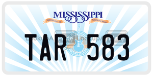TAR583  license plate in MS