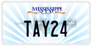 TAY24  license plate in MS