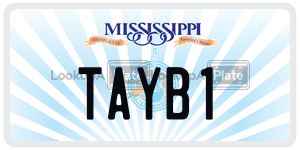 TAYB1  license plate in MS