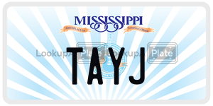TAYJ  license plate in MS