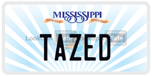 TAZED  license plate in MS