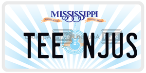 TEENJUS  license plate in MS