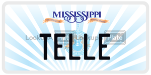 TELLE license plate in Mississippi