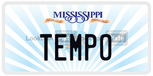 TEMPO  license plate in MS