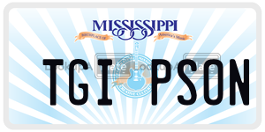 TGIPSON  license plate in MS