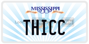 THICC  license plate in MS