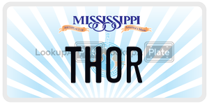 THOR  license plate in MS