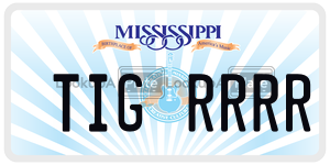 TIGRRRR  license plate in MS