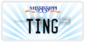 TING  license plate in MS
