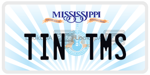 TINTMS license plate in Mississippi