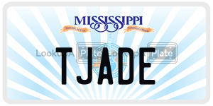 TJADE  license plate in MS