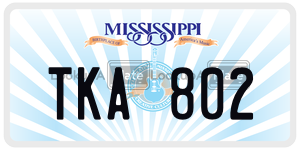 TKA802  license plate in MS