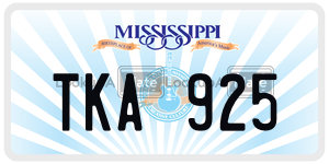 TKA925  license plate in MS