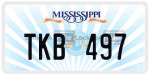 TKB497  license plate in MS