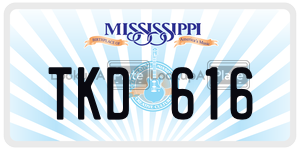 TKD616  license plate in MS