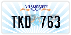 TKD763  license plate in MS