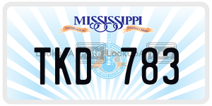 TKD783 license plate in Mississippi
