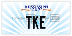 TKE  license plate in MS