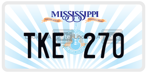 TKE270  license plate in MS
