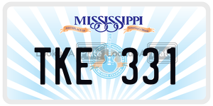 TKE331  license plate in MS