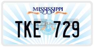 TKE729  license plate in MS