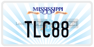 TLC88  license plate in MS