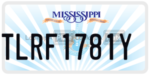 TLRF1781Y  license plate in MS