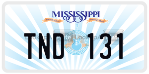 TND131  license plate in MS